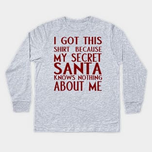 Secret Santa Kids Long Sleeve T-Shirt